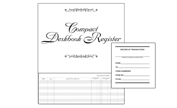 Compact Desk Check Register
