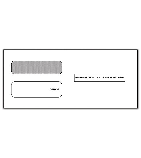 1099 Double Window Envelope Wide, Gummed