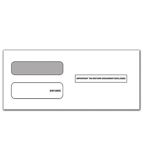 1099 Double-Window Envelope, Self-Seal