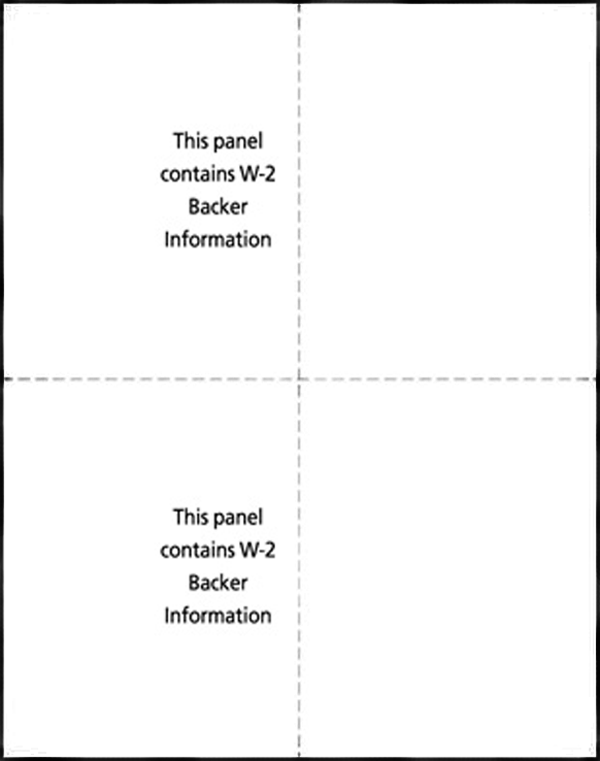 W-2 Blank Laser Forms, 4 UP Box