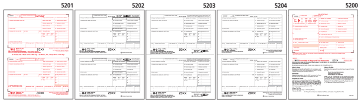 W-2 2-Up Laser Form Set (4 - Part)