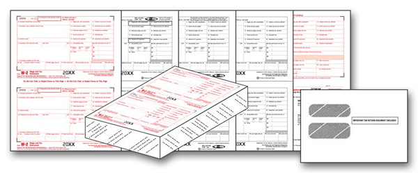 W-2 Laser Set/Envelope Bundles (4 - Part)