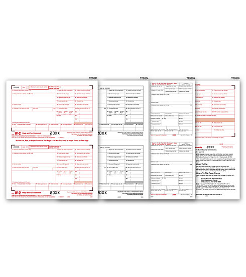 4-Up Laser W-2 Set , 4-part