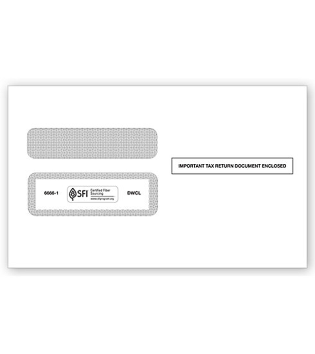 W-2 Double-Window Envelope (Regular Seal)