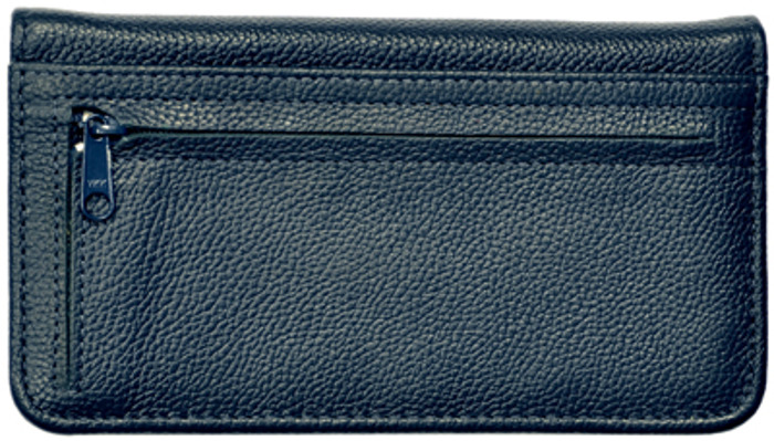 Leather Zippered Cover - (Blue)