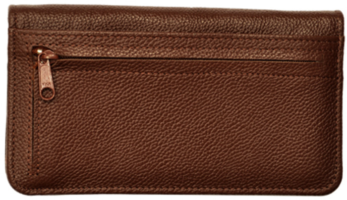 Leather Zippered Cover - (Dark Brown)