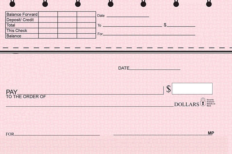 Top &amp; End Stub Personal Checks