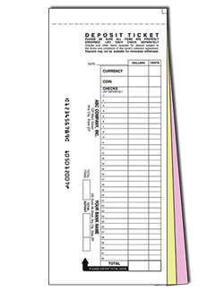 Business Deposit Tickets