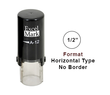 Self-Inking Custom Stamp - Horizontal Type No Border (1/2" Diameter)