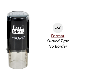 Self-Inking Custom Stamp - Curved Type No Border (1/2" Diameter)