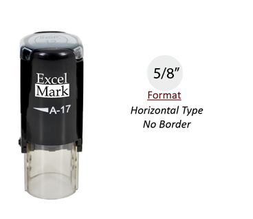 Self-Inking Custom Stamp - Horizontal Type No Border (5/8" Diameter)