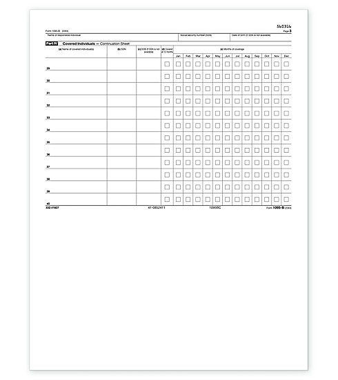 1095-B Continuation-Employee Copy