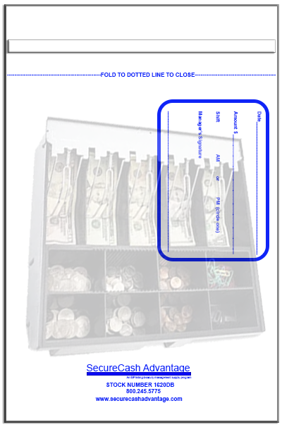 Clear 16" x 20" Till Bag - 1620DB