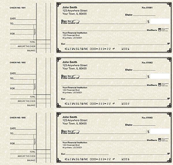 Deskset Parchment Safety Personal Checks