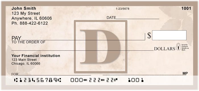 Simplistic Monogram D<br>MONO-01D