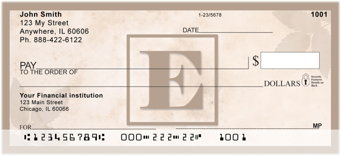 Simplistic Monogram E<br>MONO-01E