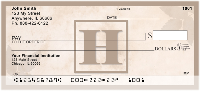 Simplistic Monogram H<br>MONO-01H