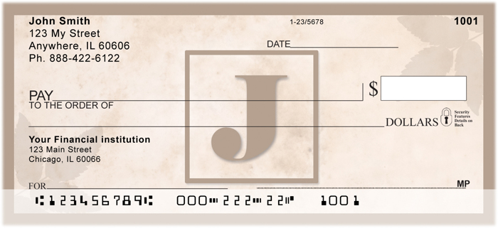 Simplistic Monogram J<br>MONO-01J