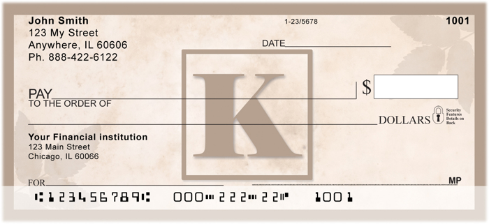 Simplistic Monogram K<br>MONO-01K