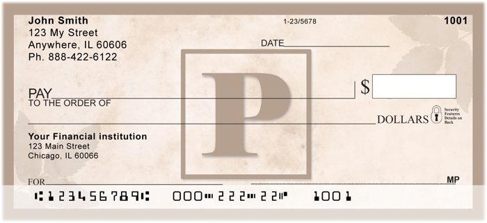 Simplistic Monogram P<br>MONO-01P