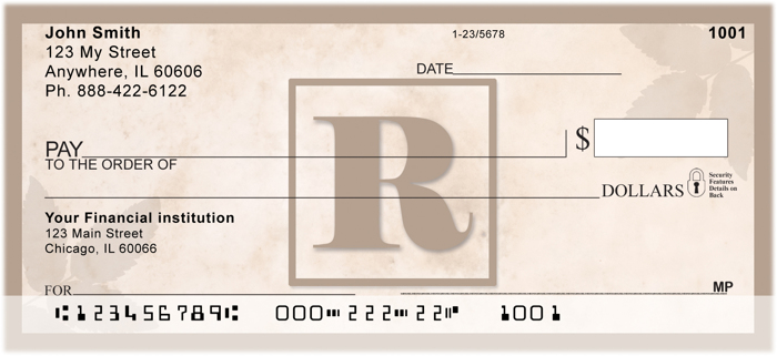 Simplistic Monogram R<br>MONO-01R