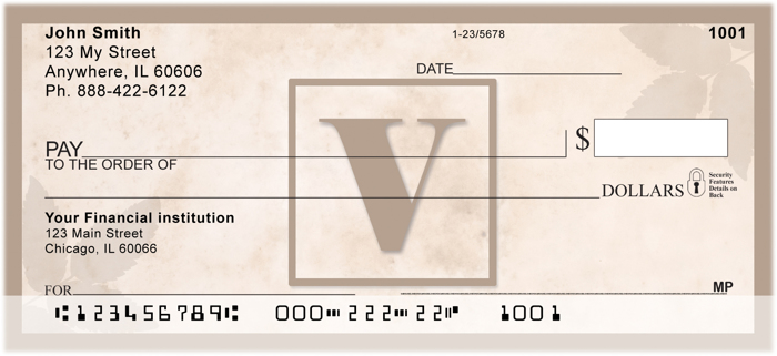 Simplistic Monogram V<br>MONO-01V