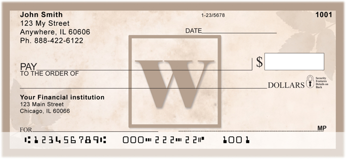 Simplistic Monogram W<br>MONO-01W