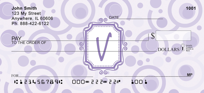 Bubbly Monogram V<br>MONO-05V