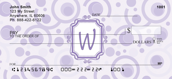 Bubbly Monogram W<br>MONO-05W