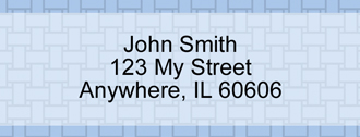 Blue Safety Rectangle Address Label