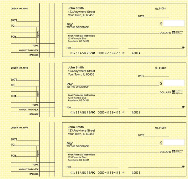 Deskset Yellow Safety Personal Checks